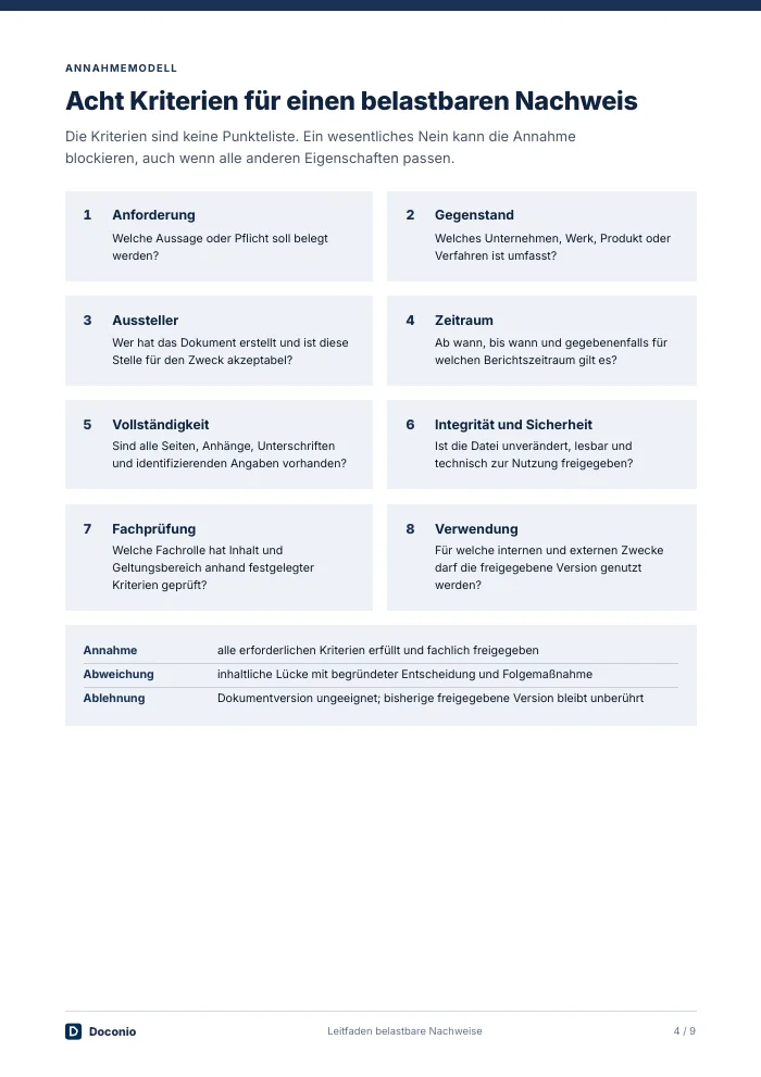 Reliable evidence guide - preview page 2